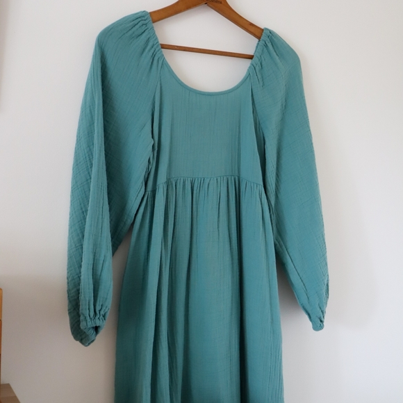 Universal Threads Teal Muslin Maxi Dress - Picture 1 of 4